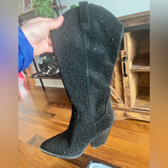 Shoes New Black Rhinestone Cowboy Boots Poshmark